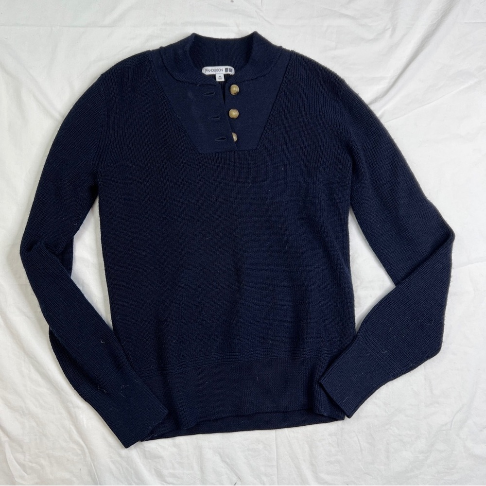 JW Anderson X Uniqlo Black Wool Blend Navy Sweater  S A031022.
